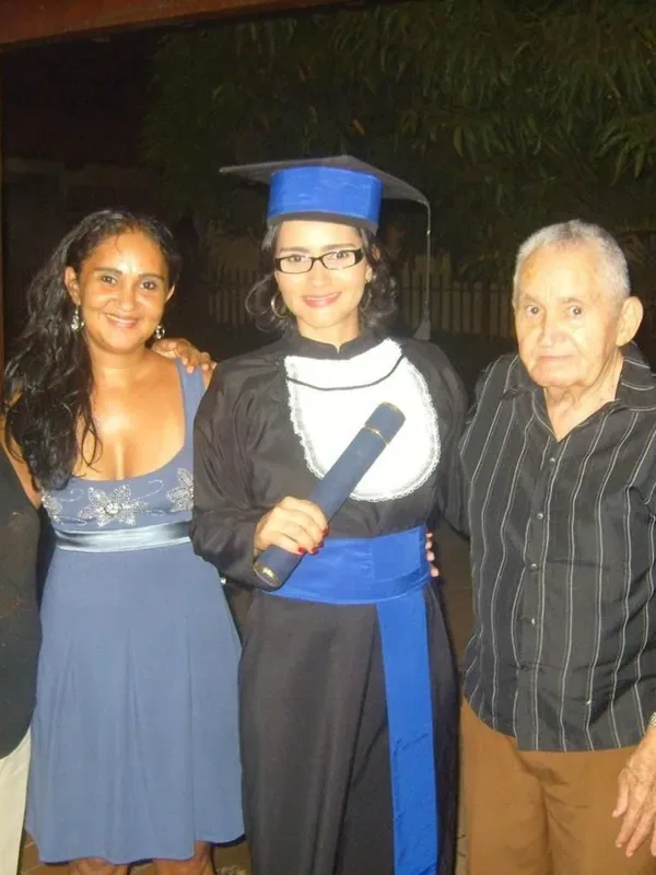 Dia de formatura, com a família